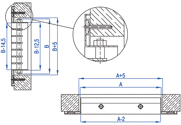 Монтаж вентиляционных решеток с помощью винтового соединения (отверстие ф3,5 мм)